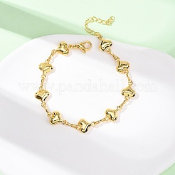 Brass Link Chain Bracelets for Women&nbsp;BJEW-C140-05G