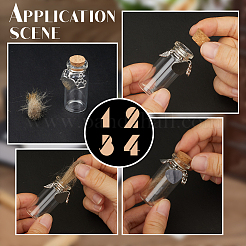 6Pcs 3 Styles Clear Glass Tube Wishing Bottles&nbsp;AJEW-DR00047