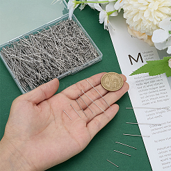 1200Pcs 6 Styles 304 Stainless Steel Flat Head Pins&nbsp;STAS-ME0002-69