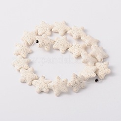 Star Synthetic Lava Rock Beads Strands&nbsp;G-N0099-11