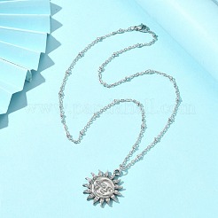 Non-Tarnish 304 Stainless Steel Pendant Necklace for Girl Women&nbsp;NJEW-JN04280-02