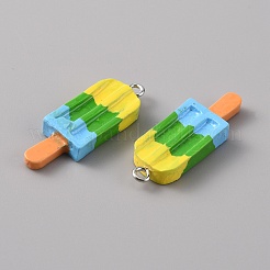 Three Color Opaque Resin Pendants&nbsp;RESI-TAC0010-66E