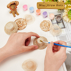 30Pcs 3 Style Doll Straw Hat&nbsp;DIY-GA0005-44