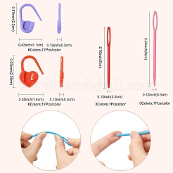 204Pcs 12 Styles Eco-Friendly ABS Plastic Knitting Crochet Locking Stitch Markers Holder&nbsp;IFIN-FS0001-67