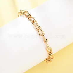 304 Stainless Steel Bowknot Link Chain Bracelets for Women&nbsp;BJEW-F529-08G