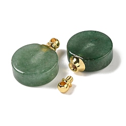 Natural Green Aventurine Perfume Bottle Pendants&nbsp;G-Z039-02G-04