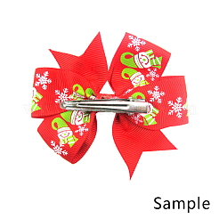 Christmas Grosgrain Alligator Hair Clips&nbsp;OHAR-Q053-02