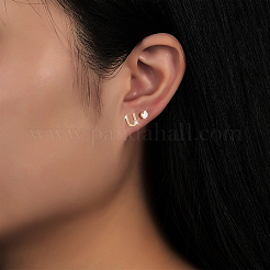925 Sterling Silver Letter U Stud Earrings&nbsp;DA2309-1