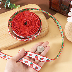 10Yards Polyester Strawberry Ribbon&nbsp;OCOR-TA0003-62B