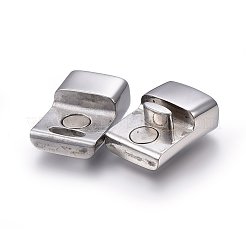 Tarnish Resistant 304 Stainless Steel Magnetic Clasps with Glue-in Ends&nbsp;LS-STAS-E440-39P