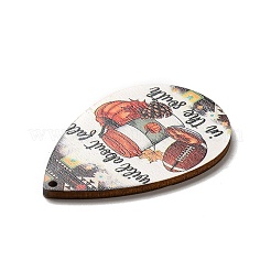 Single Face Printed Wood Big Pendants&nbsp;WOOD-H102-04C