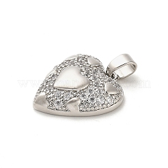 Rack Plating Brass Micro Pave Clear Cubic Zirconia Pendants&nbsp;KK-M276-05P