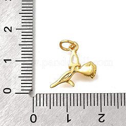Brass Micro Pave Cubic Zirconia Pendants&nbsp;KK-Z102-02G-02