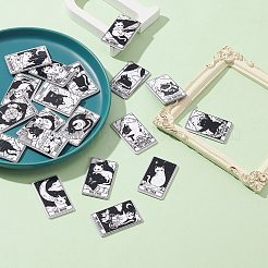 22Pcs 22 Style Tarot Theme Printed Acrylic Pendants&nbsp;MACR-SZ0001-81