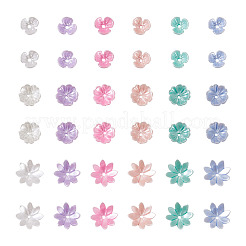 480Pcs 18 Styles Resin Imitation Pearl Bead Caps&nbsp;RESI-TA0001-50