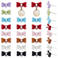 32Pcs 8 Styles Spray Paint Alloy Stud Earring Findings&nbsp;FIND-WR0013-01