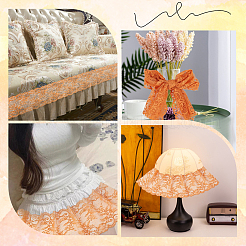Flower Pattern Nylon & Spandex Lace Edge Trim Ribbon&nbsp;OCOR-WH20005-23B