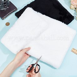 2 Sheets 2 Colors Imitation Rabbit Fur Fabric&nbsp;AJEW-BC0007-31