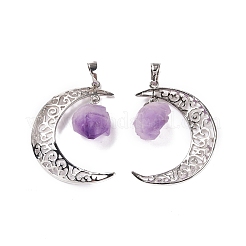 Natural Amethyst Nuggets Pendants&nbsp;G-L524-02P-02