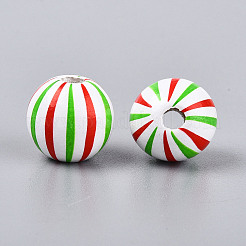 Spray Painted Schima Wood Beads&nbsp;WOOD-T032-36B