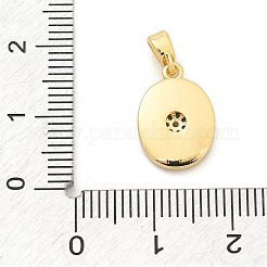 Brass Micro Pave Cubic Zirconia Pendents&nbsp;KK-M303-01G-06