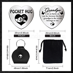 Heart Double-Sided Engraved Stainless Steel Commemorative Decision Maker Coin Set&nbsp;AJEW-GL0002-02A