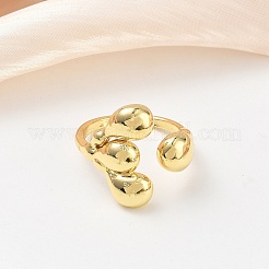 Brass Cuff Open Rings&nbsp;RJEW-C170-02G