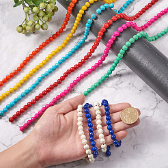 8 Strands 8 Colors Synthetic Turquoise Beads Strands&nbsp;TURQ-KS0001-02