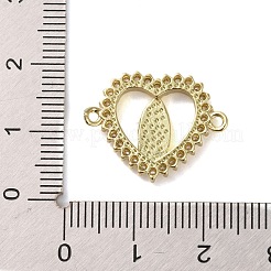 Religion Brass Micro Pave Clear Cubic Zirconia Connector Charms&nbsp;KK-H466-10G-01