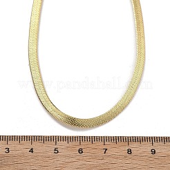 Brass Flat Snake Chain Necklaces for Women&nbsp;NJEW-U035-05G
