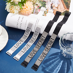 2 Pairs 2 Colors Polyester Bra Straps&nbsp;DIY-BC0013-14