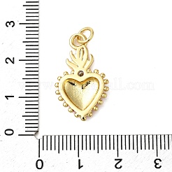 Brass Micro Pave Cubic Zirconia Pendants&nbsp;KK-P303-15A-G