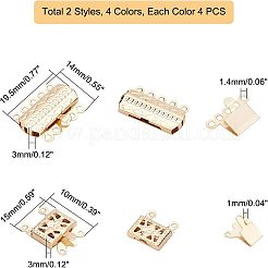32PCS 2 Style 304 Stainless Steel Box Clasps&nbsp;STAS-UN0025-06