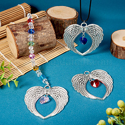 12Pcs 12 Colors Tibetan Style Alloy Big Pendants&nbsp;FIND-TA0004-24
