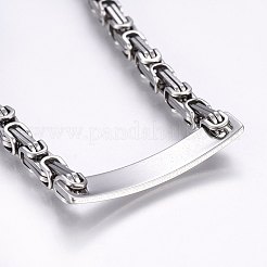 Tarnish Resistant 201 Stainless Steel ID Bracelets&nbsp;BJEW-F331-07P