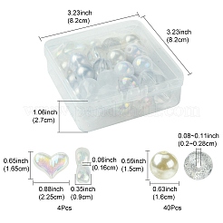 40Pcs 9 Styles Acrylic Beads&nbsp;MACR-FS0001-66
