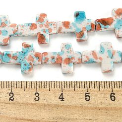 Baking Paint Synthetic Turquoise Beads Strands&nbsp;G-H060-01B