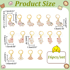 Animal Alloy Enamel Pendant Stitch Markers&nbsp;HJEW-AB00463
