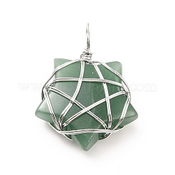 Natural Green Aventurine Pendants&nbsp;G-D458-07P-04-RS
