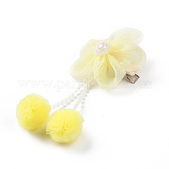 Flower Cloth Metallic Alligator Hair Clips&nbsp;LS-PHAR-D013-01B