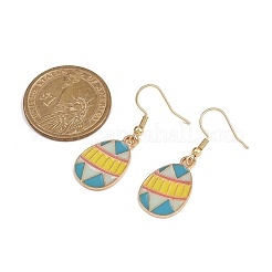 Alloy Enamel Egg Dangle Earrings&nbsp;EJEW-JE06584