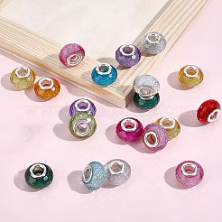 225Pcs 9 Colors Faceted Resin European Beads&nbsp;RESI-PA0001-19