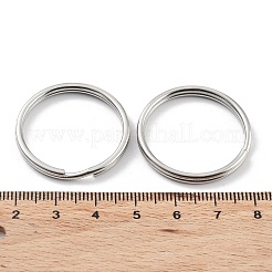 Non-Tarnish 304 Stainless Steel Split Key Rings&nbsp;LS-STAS-Q314-02G-P