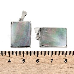 Natural Paua Shell Pendants&nbsp;SSHEL-M024-02B