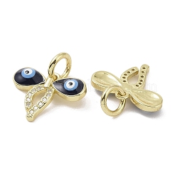 Real 18K Gold Plated Brass Micro Pave Cubic Zirconia Pendants&nbsp;KK-L209-072G-04