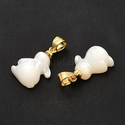 Natural White Shell Pendants&nbsp;SHEL-G014-13B