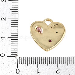 Brass Micro Pave Cubic Zirconia Pendants&nbsp;KK-I352-278G