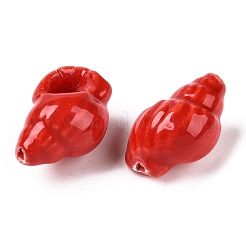 Handmade Printed Porcelain Beads Strand&nbsp;PORC-T133-01B