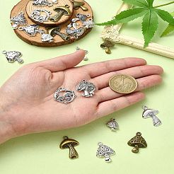 60Pcs 15 Styles Tibetan Style Alloy Pendants&nbsp;TIBEP-YW0001-81