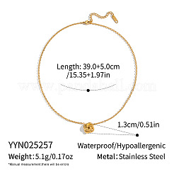 Minimalist 304 Stainless Steel Spiral Flower Pendant Necklaces for Women&nbsp;NO9171